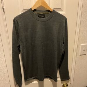 Mens Bonobos Gray Sweater Light Weight Medium